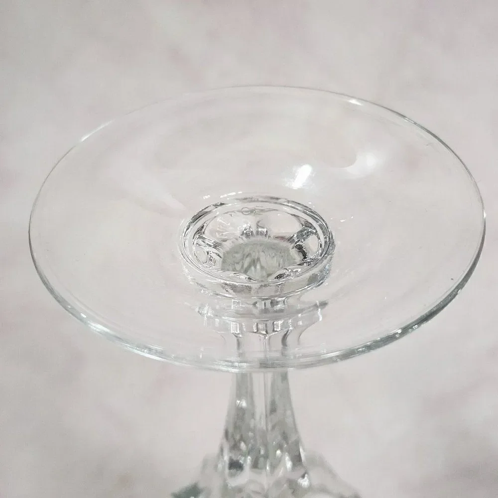 2 Vintage Luminarc Crystal‎ Wine Goblets Glasses 7